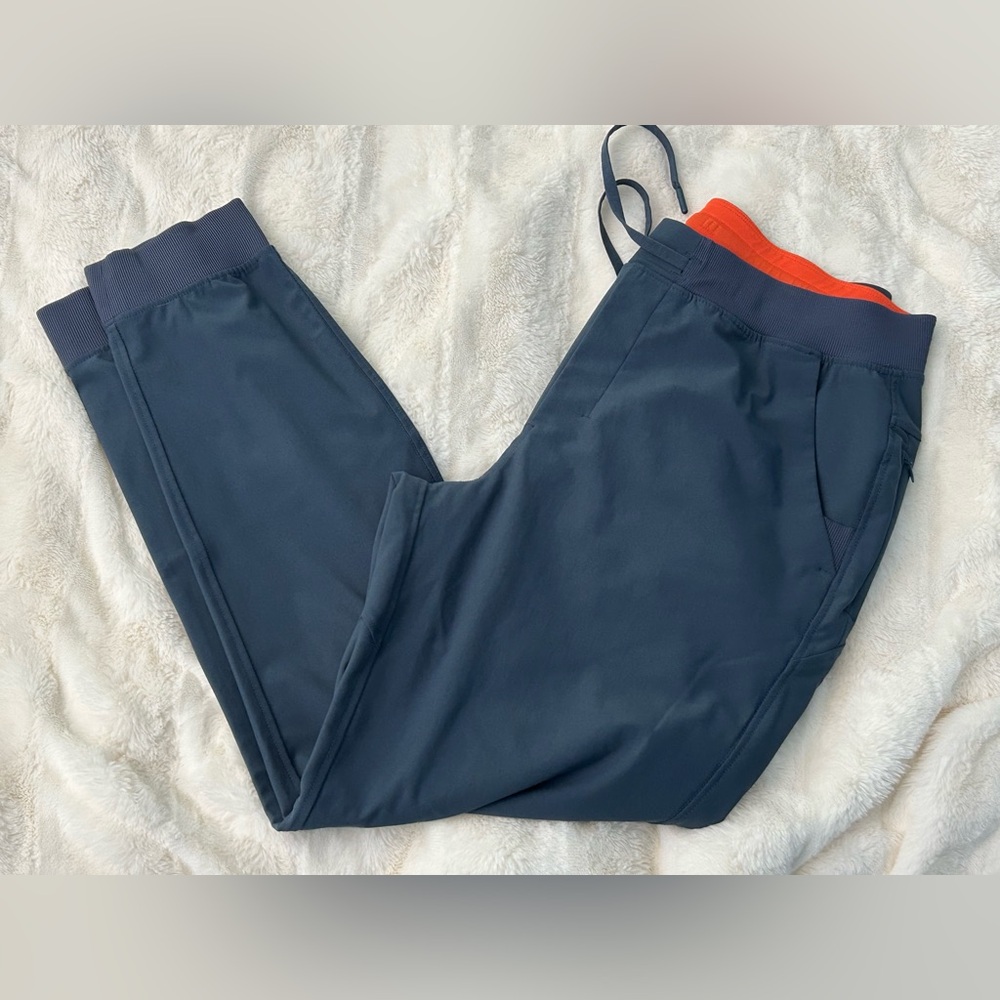 Birddogs Men's XL Stone Blue Joggers w/ Orange Liner 33-36” Waist DISCONTINUED